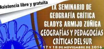 Difusión + Programa IX Seminario Geografía Crítica