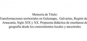[Descarga] Transformaciones territoriales en Galvarino y la enseñanza de la geografia